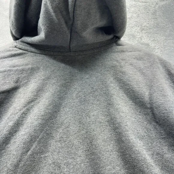 Nike Hoodie Sweatshirt Womens Medium Gray Cropped Pullover Fleece High Low Hem - Picture 7 of 9